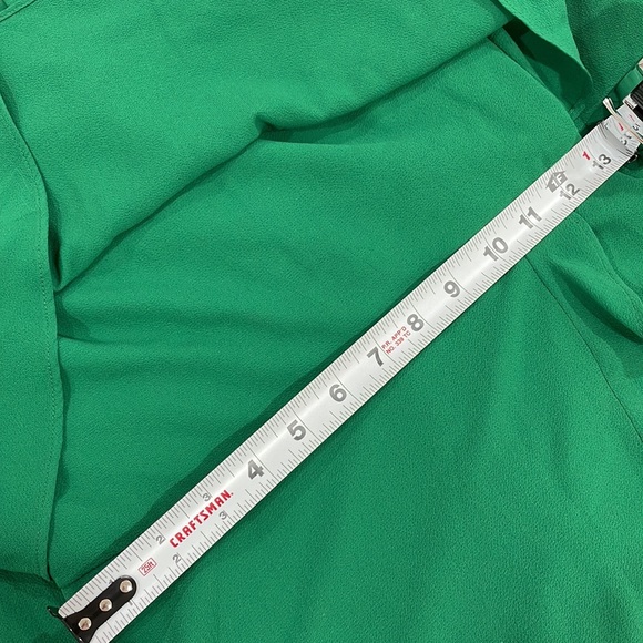 NWT (0) kensie dresses bold emerald green gold hardware choker halter flounce - Picture 8 of 12